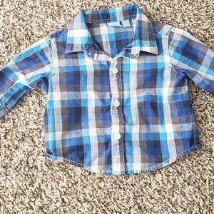 Baby boy plaid button up